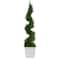 4ft. Spiral Cypress Topiary in White Metal Planter